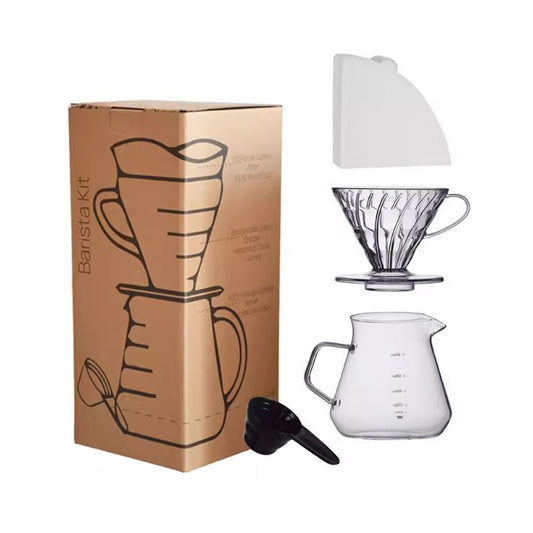 Pour Over Coffee Dripper Set with 600ml Serving Pot