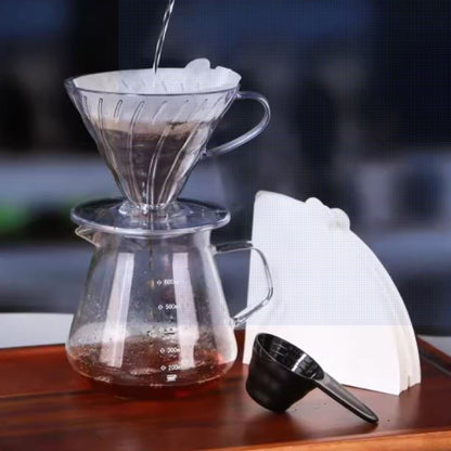 Pour Over Coffee Dripper Set with 600ml Serving Pot